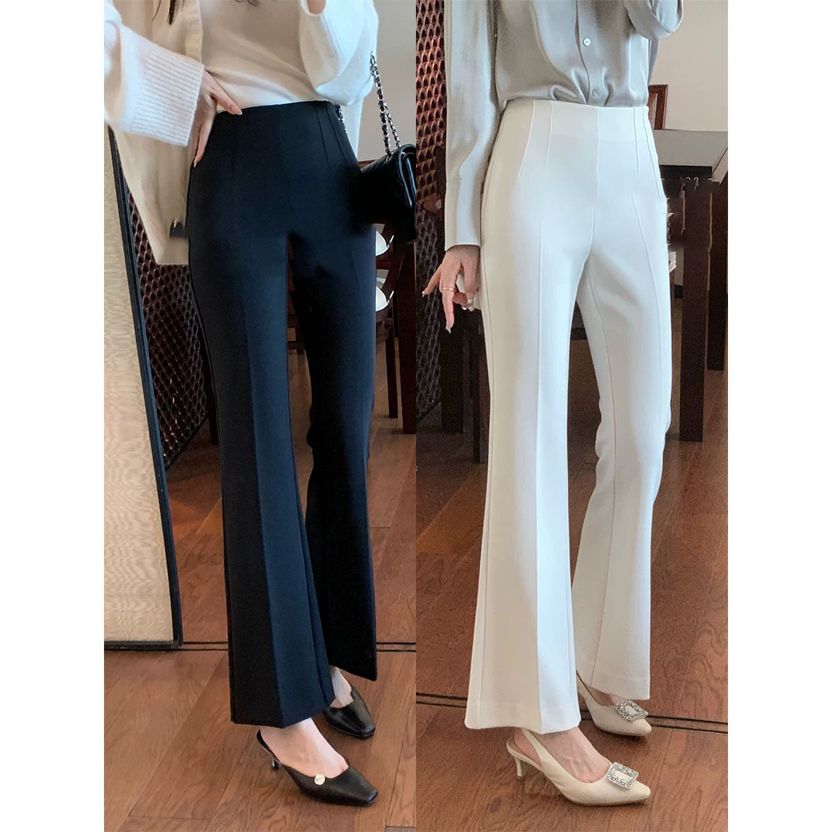 Ladies Elegant High Waisted Palazzo Pants Chichicherry