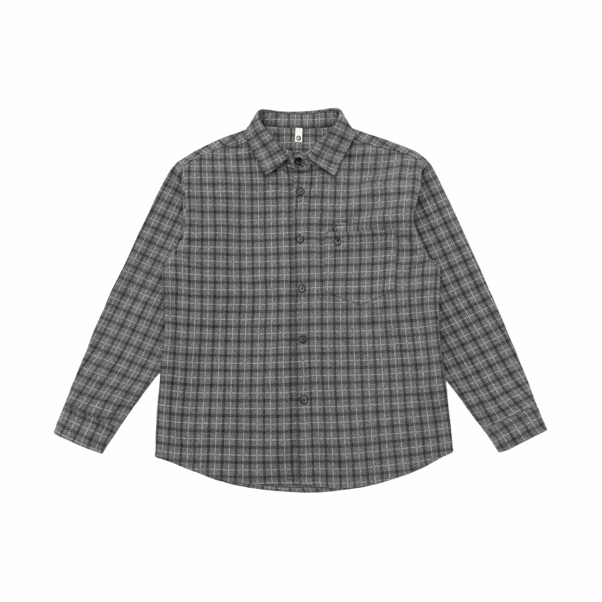 Unisex Checked Shirt Jacket-Overshirt made of Wool Blend Chichicherry