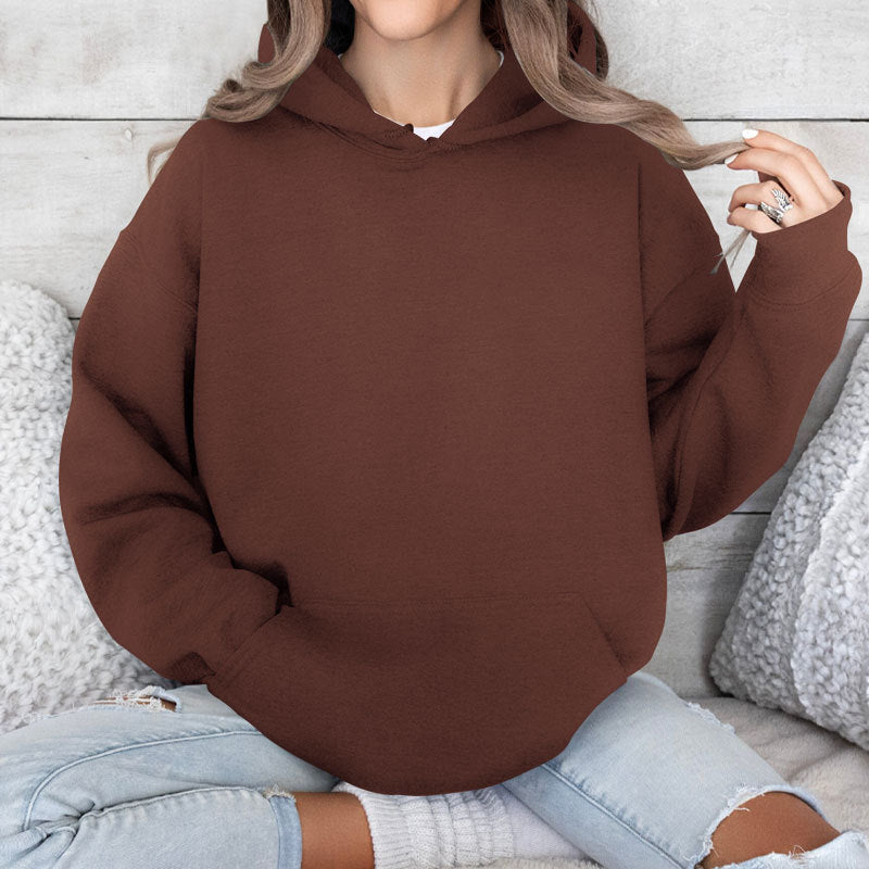Women's Oversize Hoodie with Christmas Glitter Wine Glass Print Chichicherry