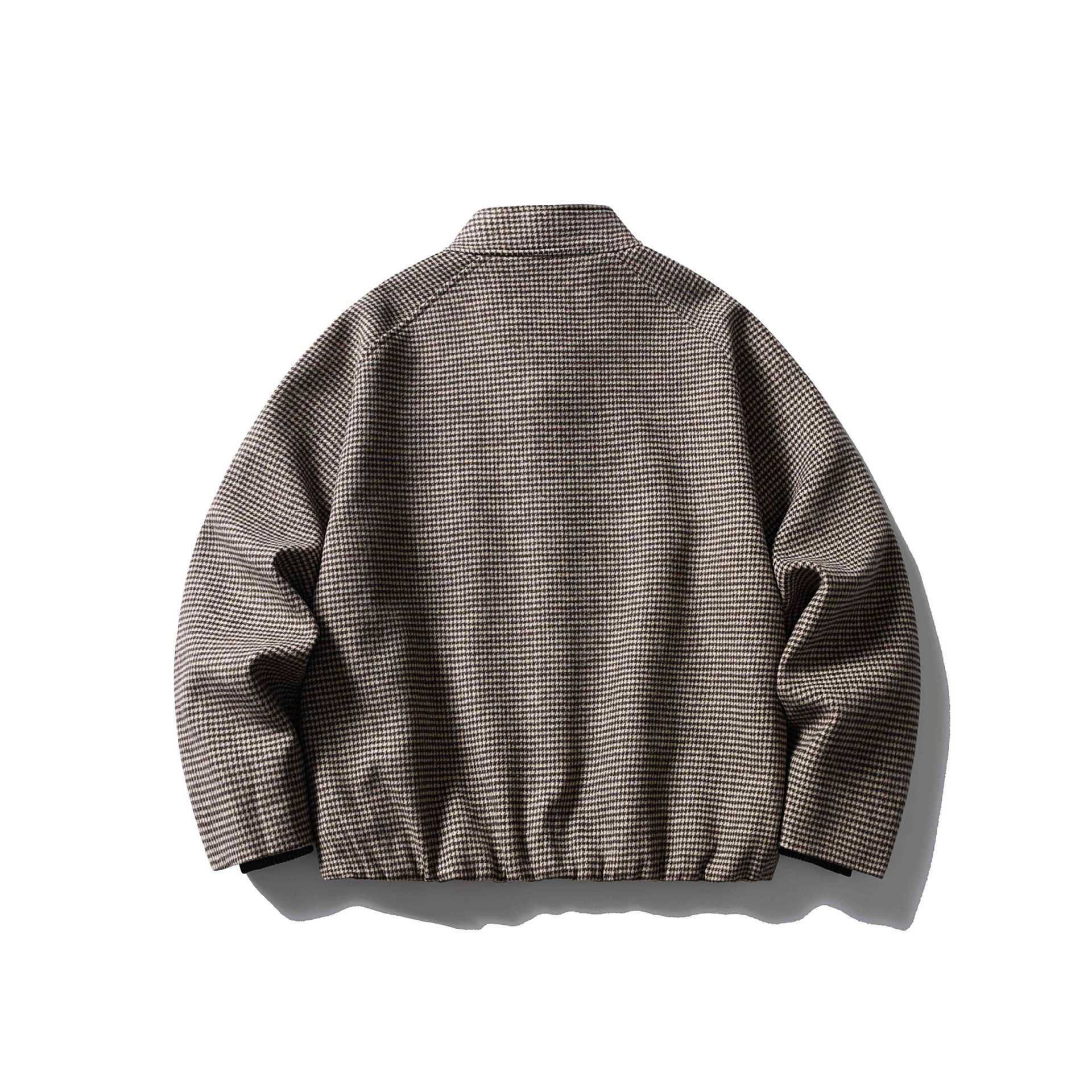 Unisex Short structured blouson jacket with stand-up collar and zipper Chichicherry