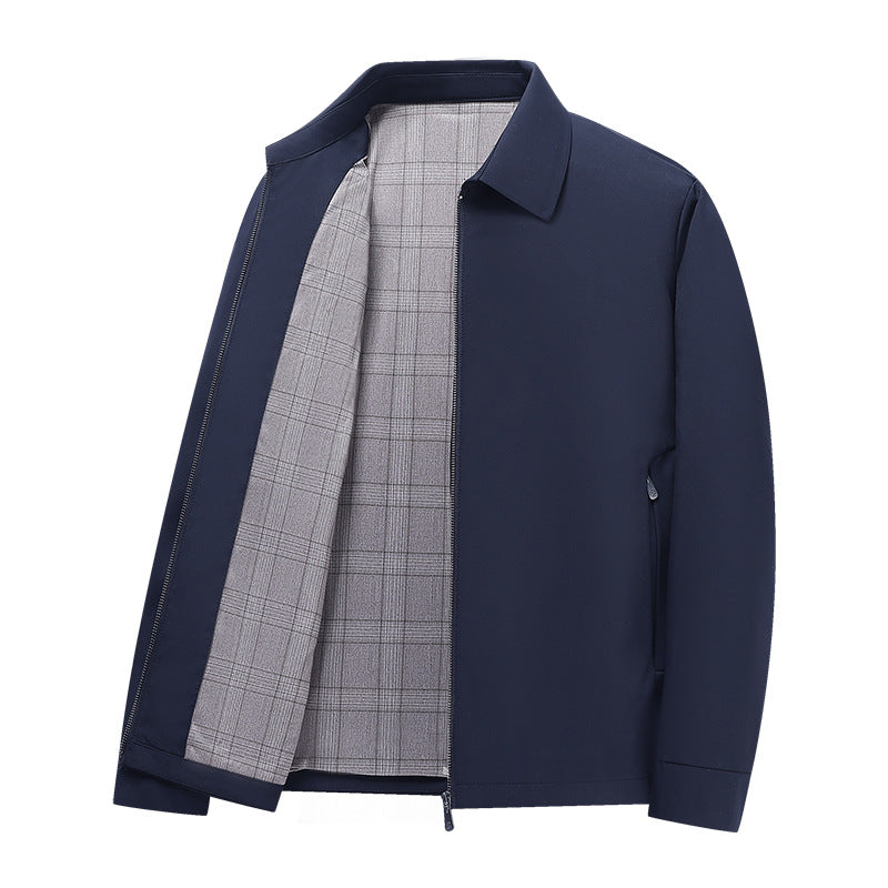 Men's Lightweight Harrington Jacket with Softshell Outer Material and Glencheck Lining Chichicherry