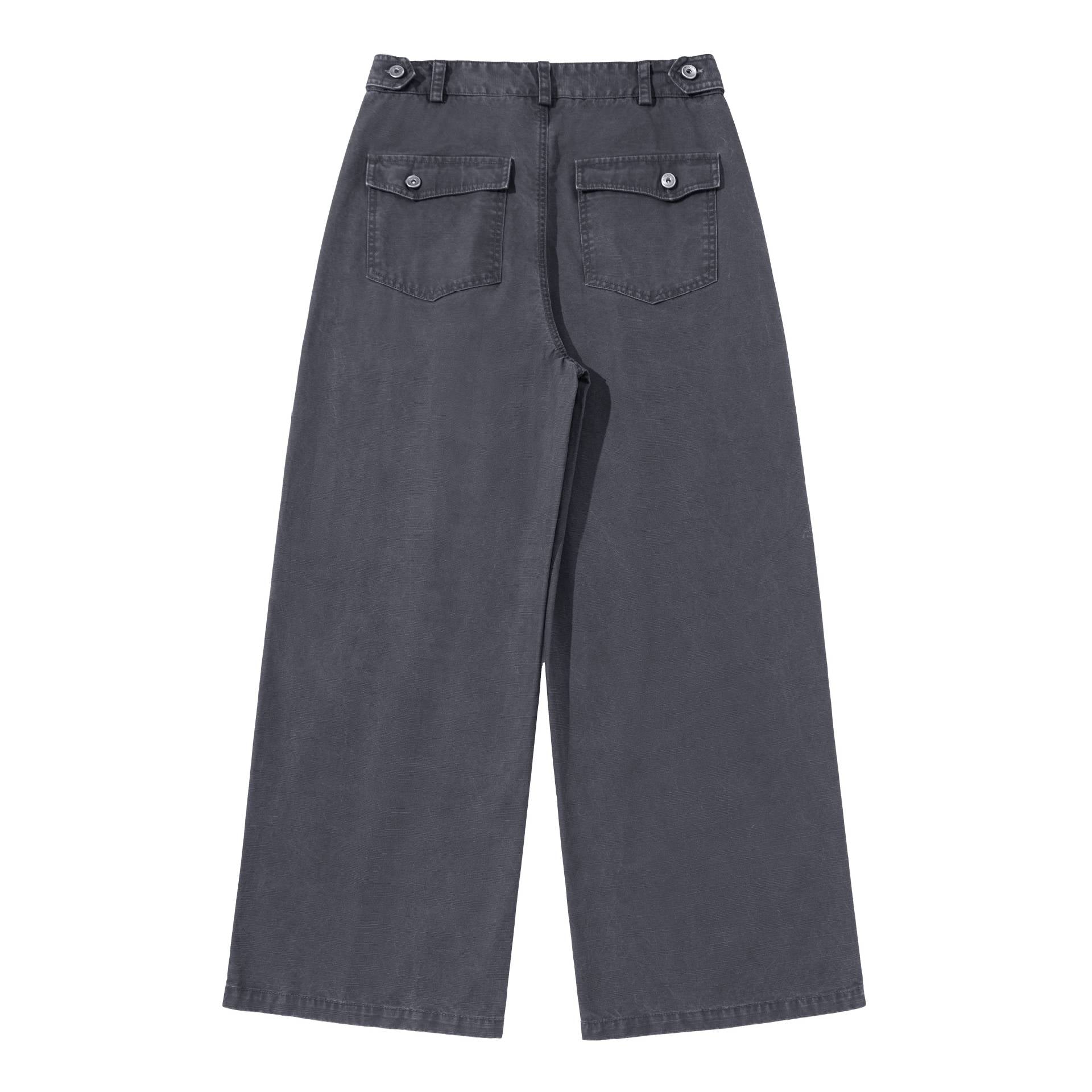 Women's High-Waisted Canvas Culotte with Front Pleats and Straight Leg Chichicherry