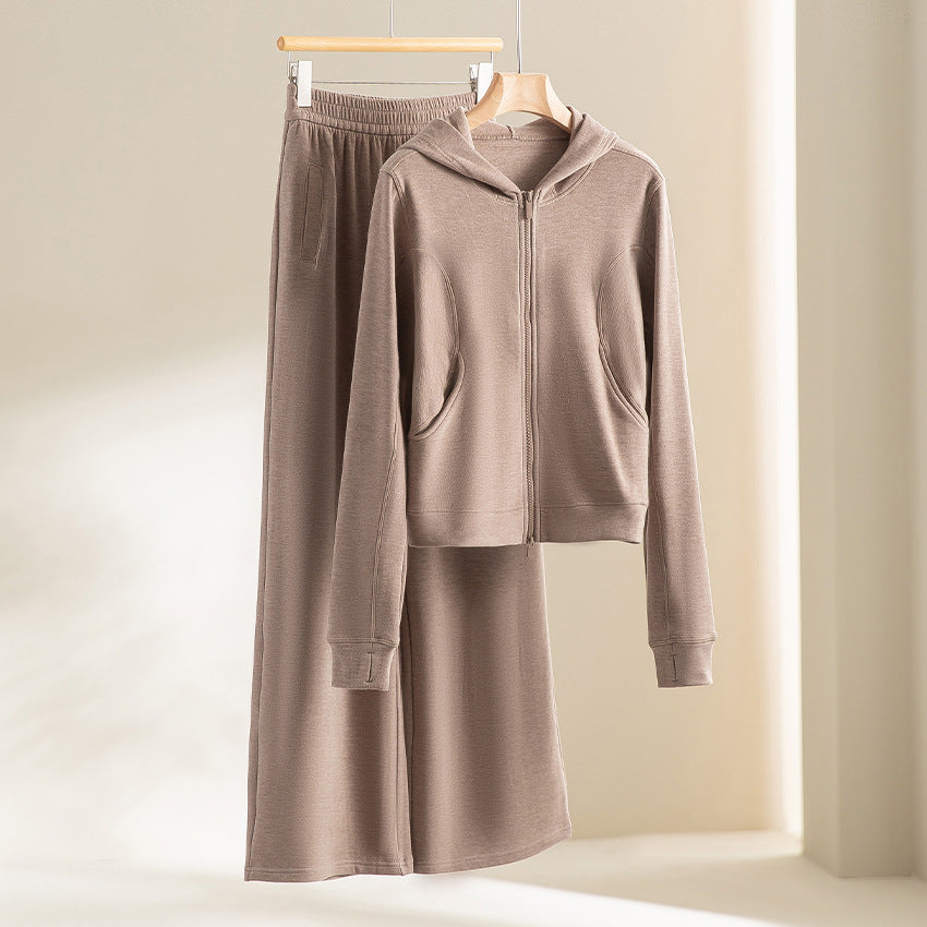 Women Wide Comfort Pants with High Elastic Waistband and Side Pockets Chichicherry