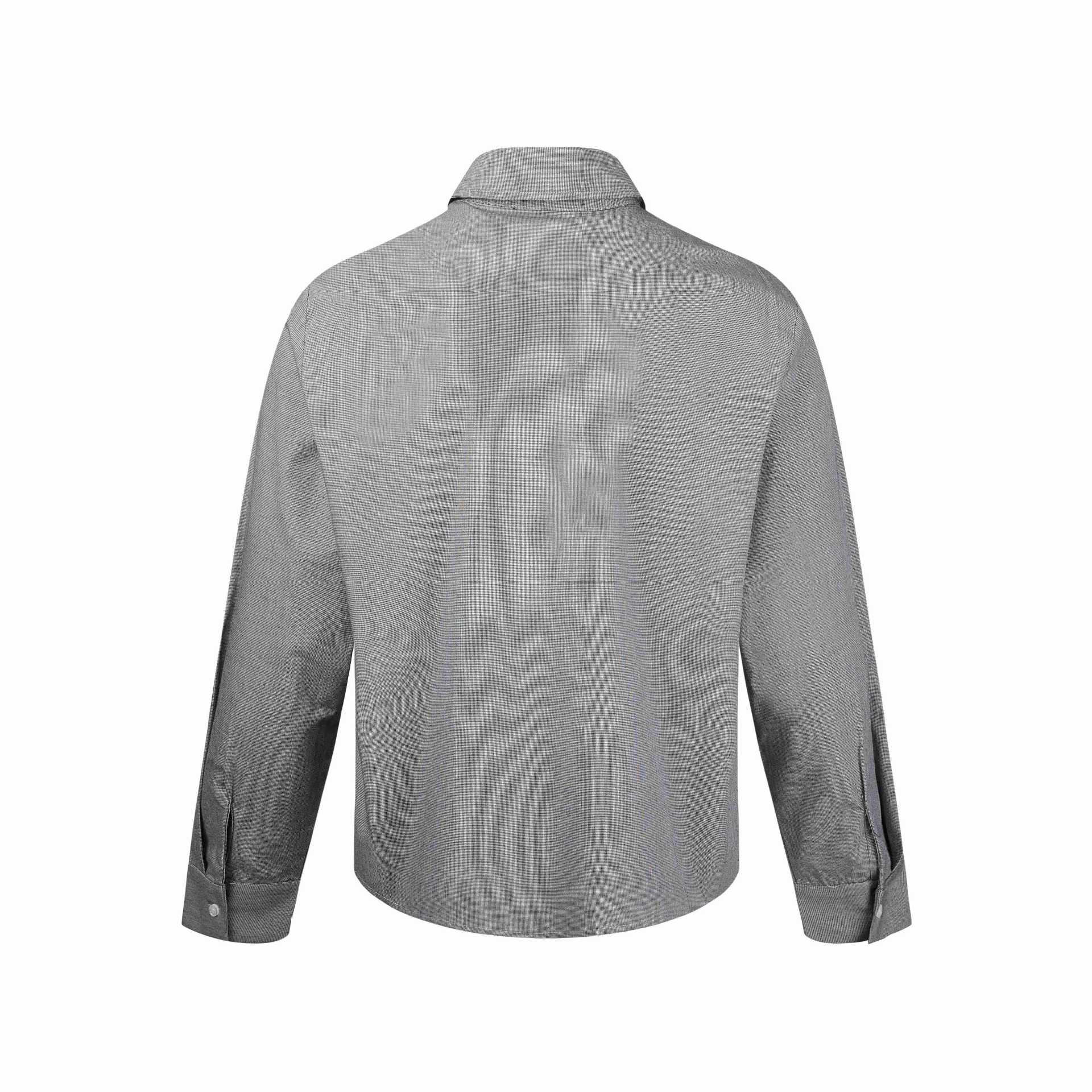 Men's short jacket with shirt collar, two-way zipper and fine structure Chichicherry