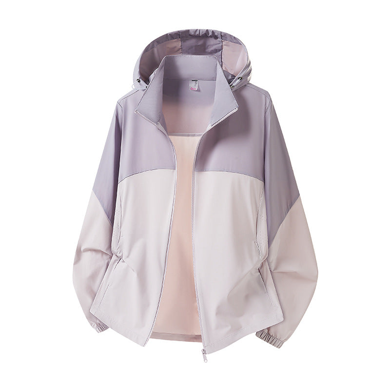 Men's Lightweight Hooded Rain Jacket with Breathable Softshell Material and Elastic Cuffs Chichicherry