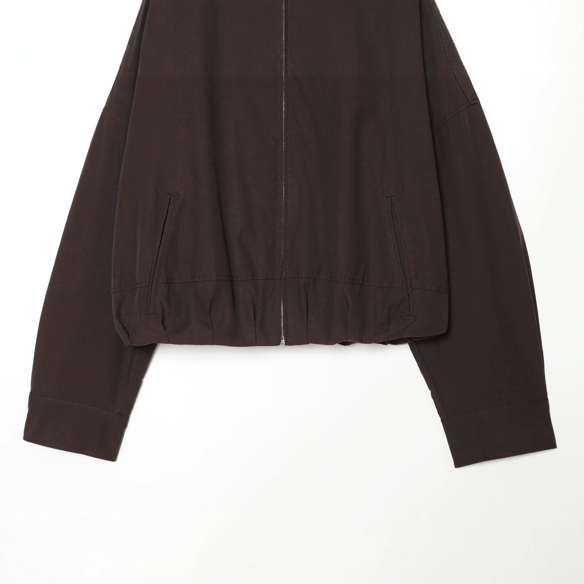 Women’s utilitarian short jacket with zipper and shirt collar Chichicherry