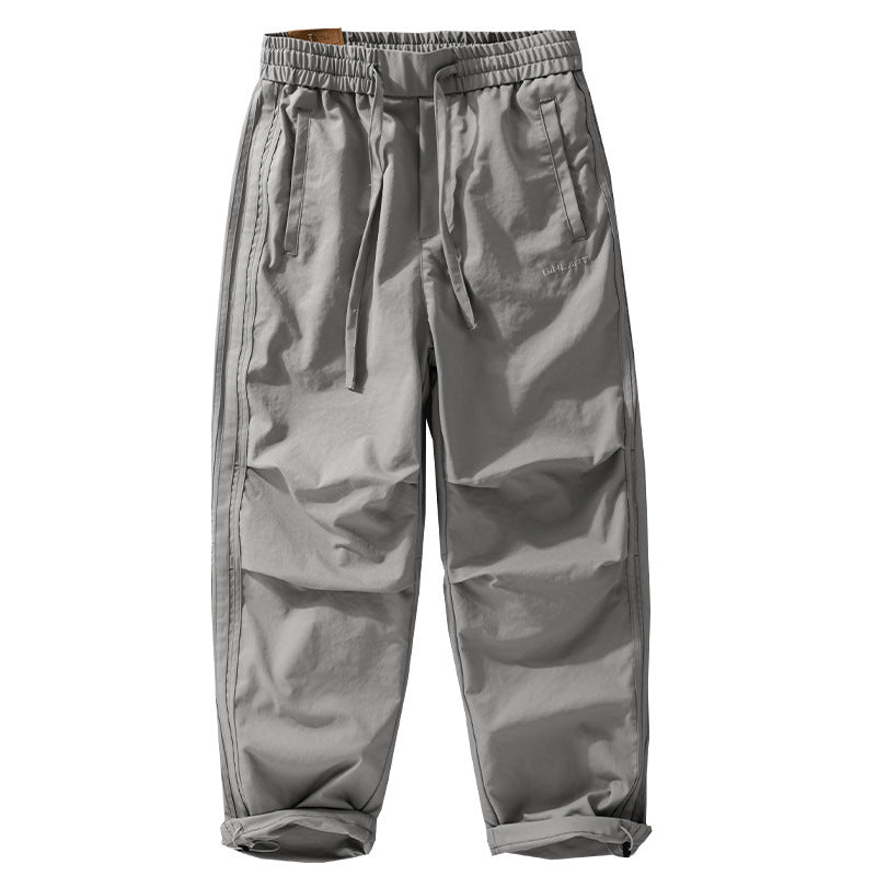 Men's Relaxed Jogger Chino with Drawstring Waist and Decorative Side Seams Chichicherry
