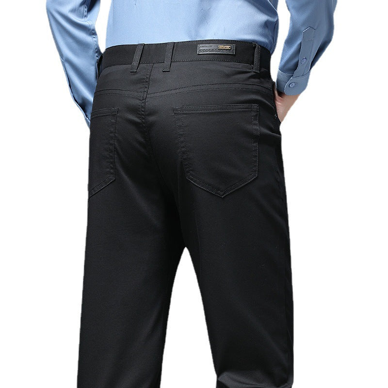 Men's stretch chinos with straight cut and crease Chichicherry