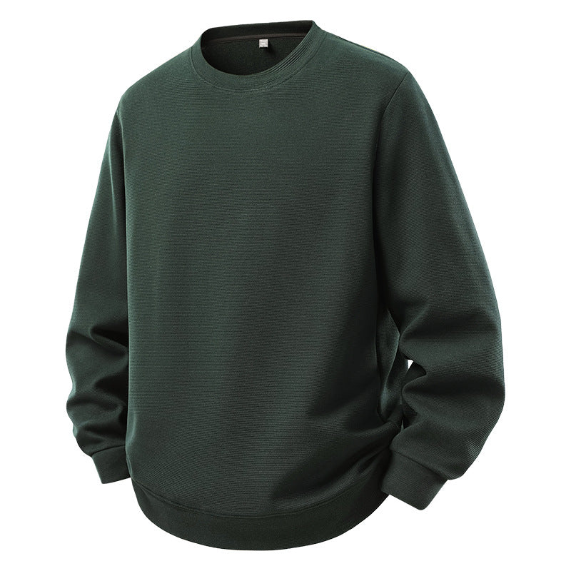 Men's Oversize Sweatshirt with Round Neck and Ribbed Cuffs Chichicherry