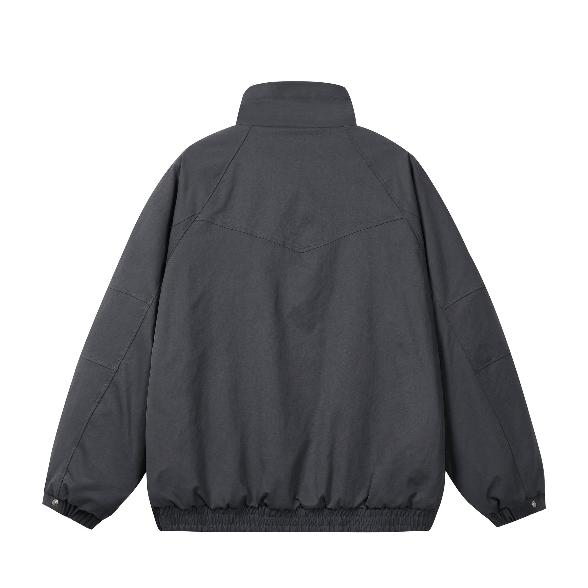 Unisex Short Cut Boxy Puffer Jacket with High Collar and Teddy Lining Chichicherry