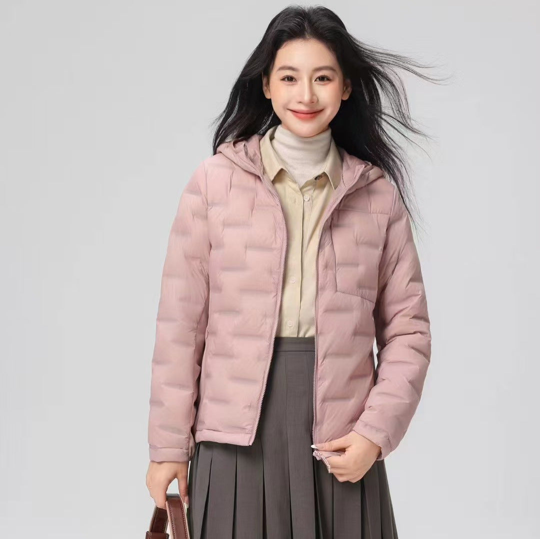 Women's quilted thermo outdoor jacket with hood and water-repellent coating Chichicherry