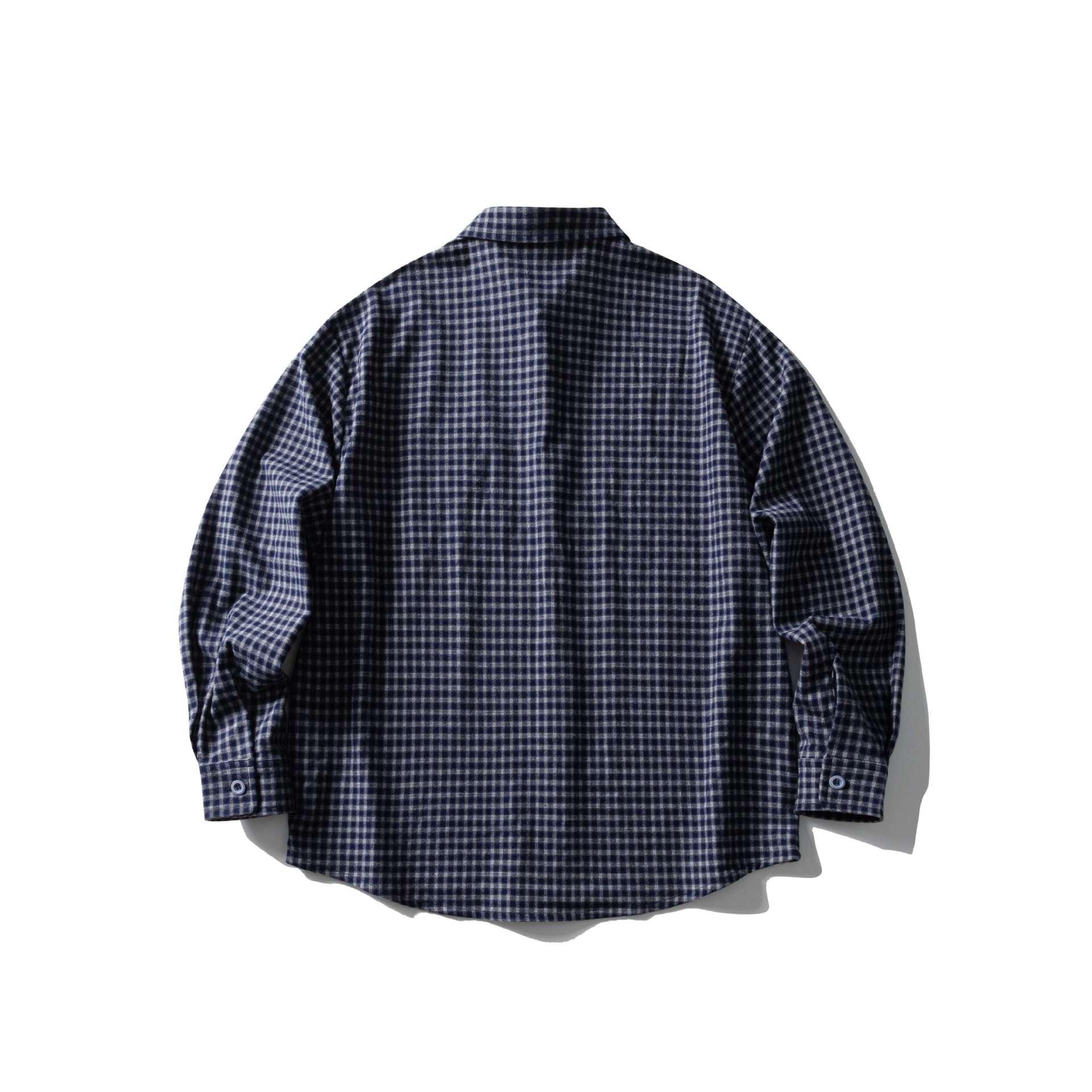Men's Checked Oversized Shirt with Breast Pocket and Embroidered Detail Chichicherry