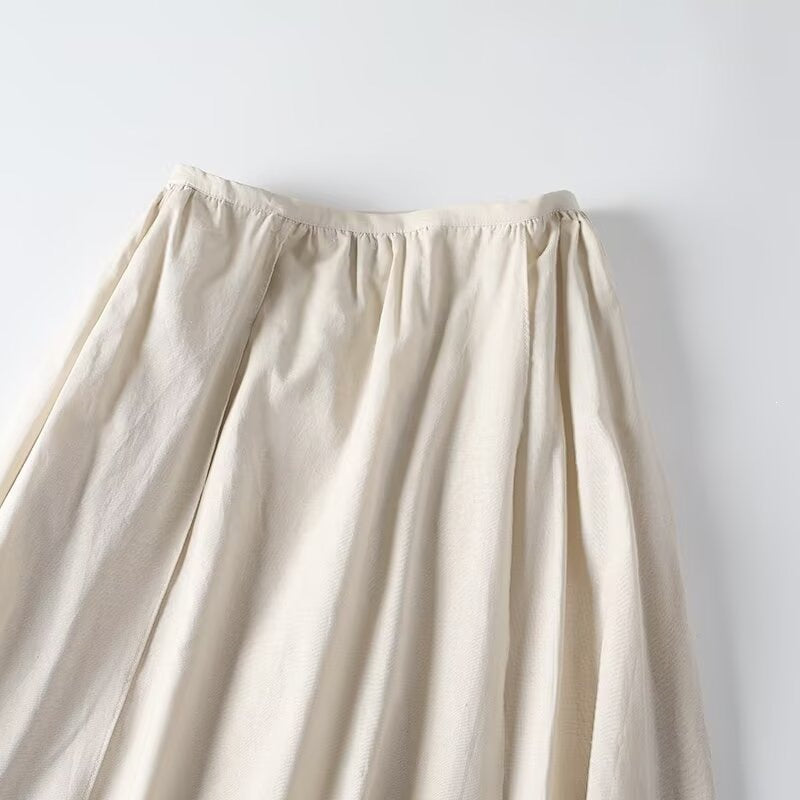 Women's maxi skirt with elastic waistband, wide tiers and side slits Chichicherry