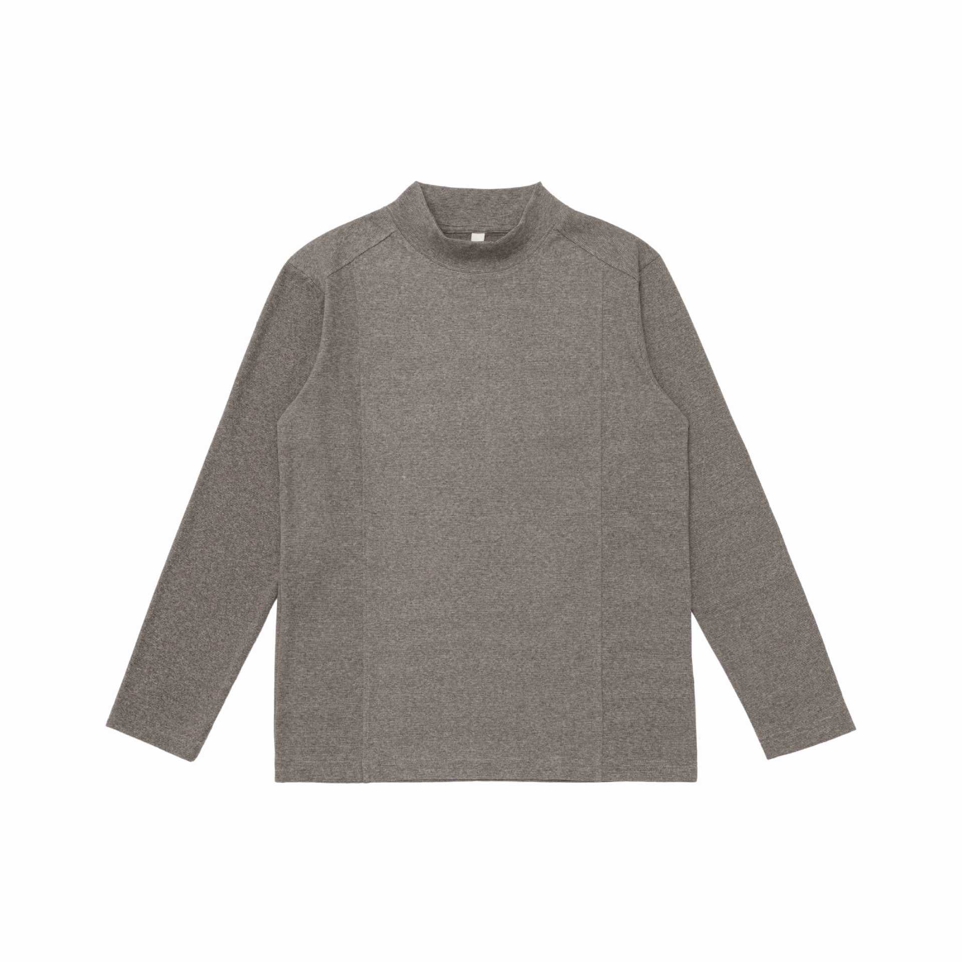 Unisex fine-structured stand-up collar sweater with seams Chichicherry