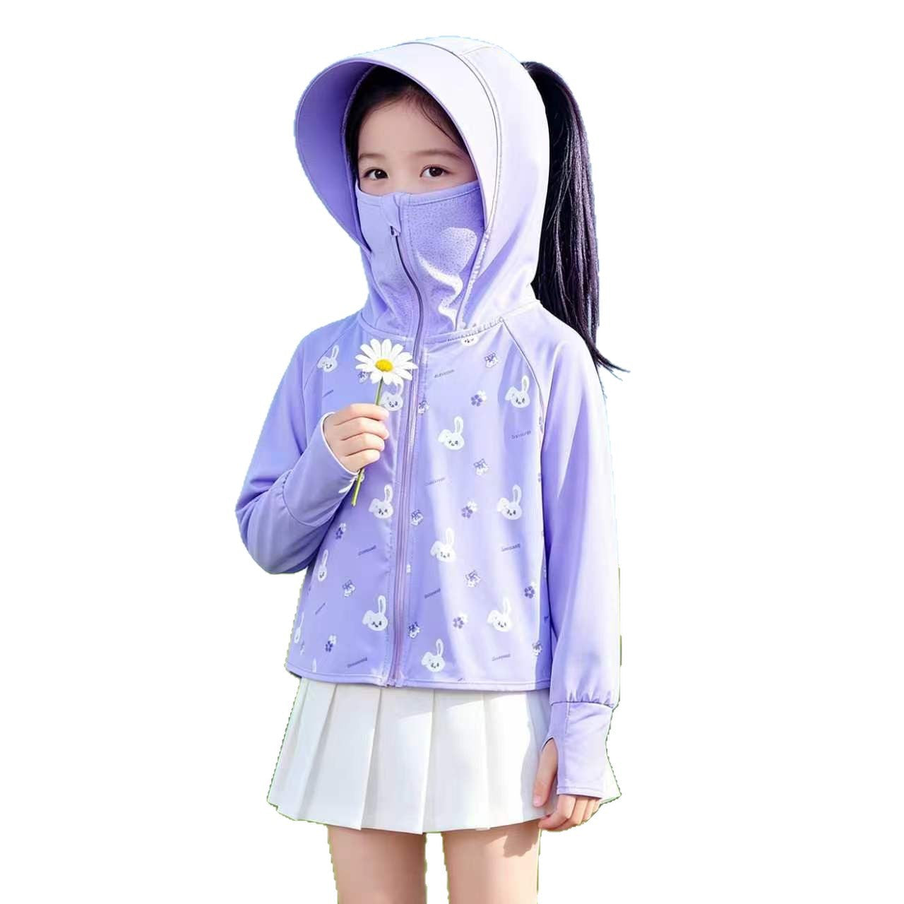 Girls multifunctional sun jacket with hood Chichicherry