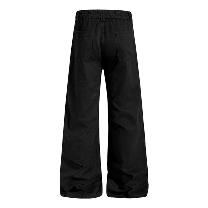 Women High-waisted Wide Culotte Pants with Grommet Detail Chichicherry