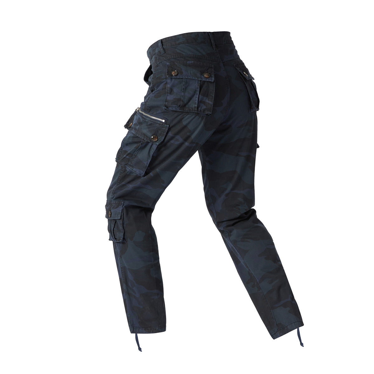 Men's cargo pants in camouflage military style with multiple pockets and adjustable ankle straps Chichicherry