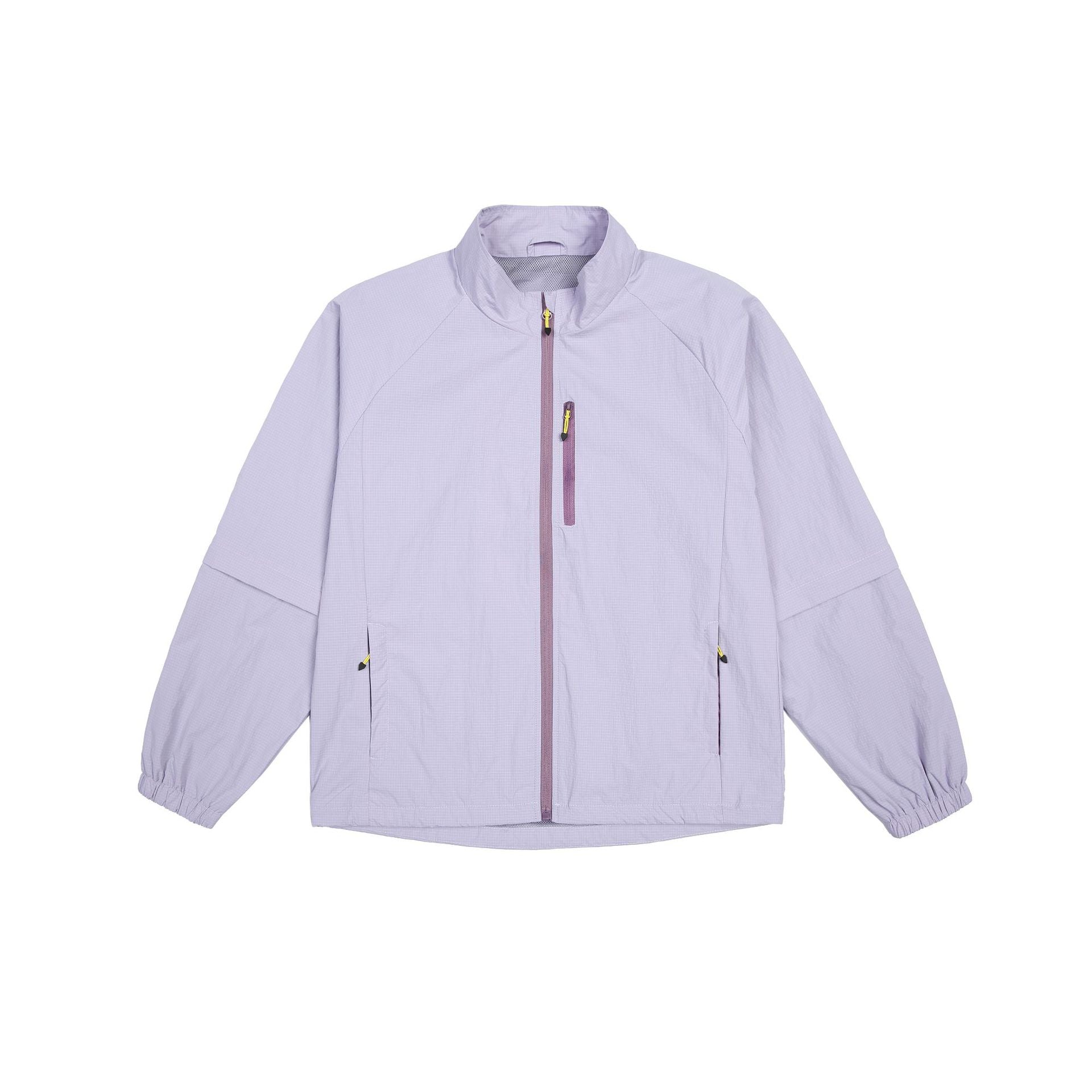 Men's lightweight ripstop overlay jacket with stand-up collar, chest pocket, and elastic cuffs Chichicherry