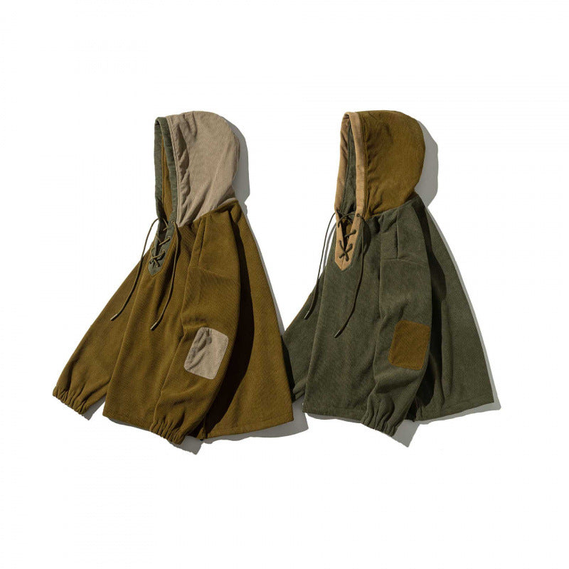 Unisex Oversize Hoodie with Lacing and Kangaroo Pockets Chichicherry