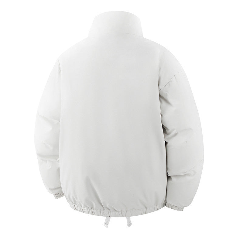Men's Oversized Thermal Quilted Jacket with High Collar, Zipper and Drawstring Chichicherry