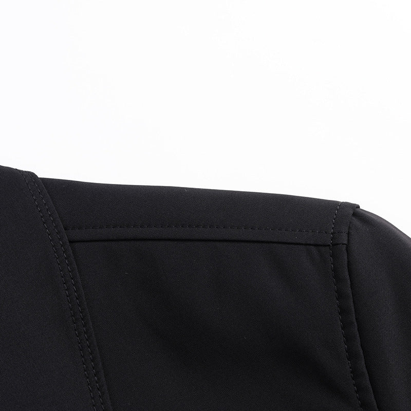 Men Elegant Slim-Fit Trench Coat with Classic Button Placket and Adjustable Cuffs Chichicherry