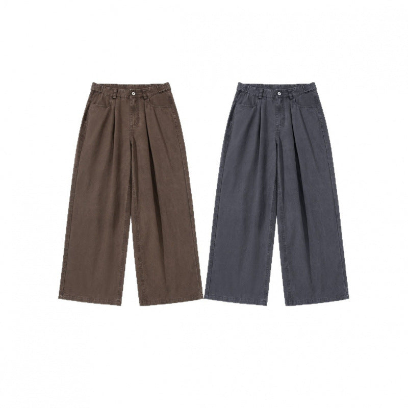 Ladies Wide Pleated Trousers with High Waist and Wide Leg Chichicherry