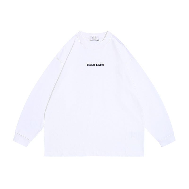 Unisex Oversize-Longsleeve shirt made of cotton blend with small chest print and ribbed cuffs Chichicherry