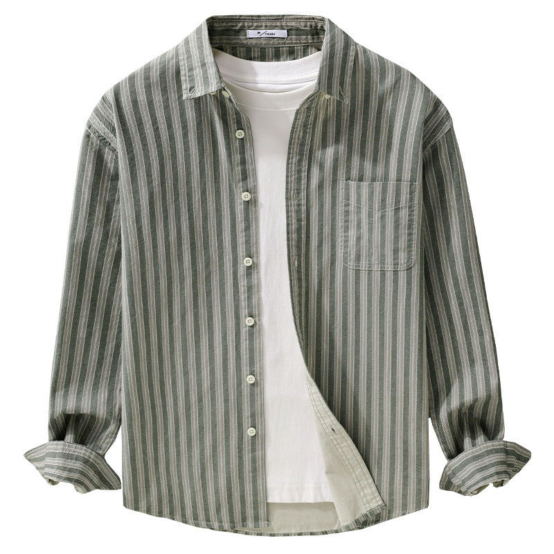 Men's shirt with button-down collar made of breathable linen-cotton blend in relaxed fit Chichicherry