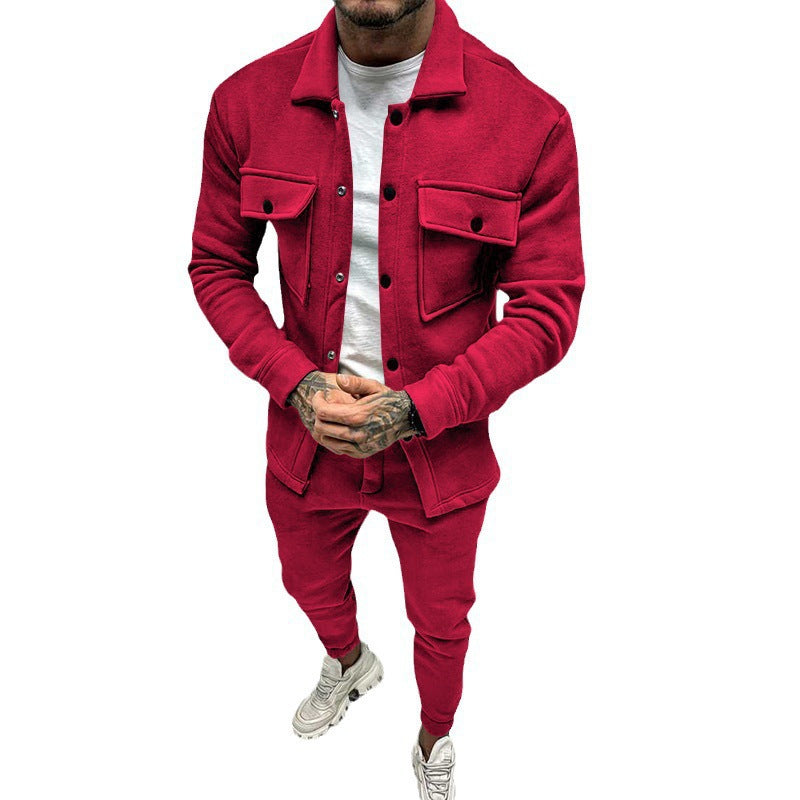 Men's Utility Overshirt made of French Terry with flap pockets and snap button closure Chichicherry