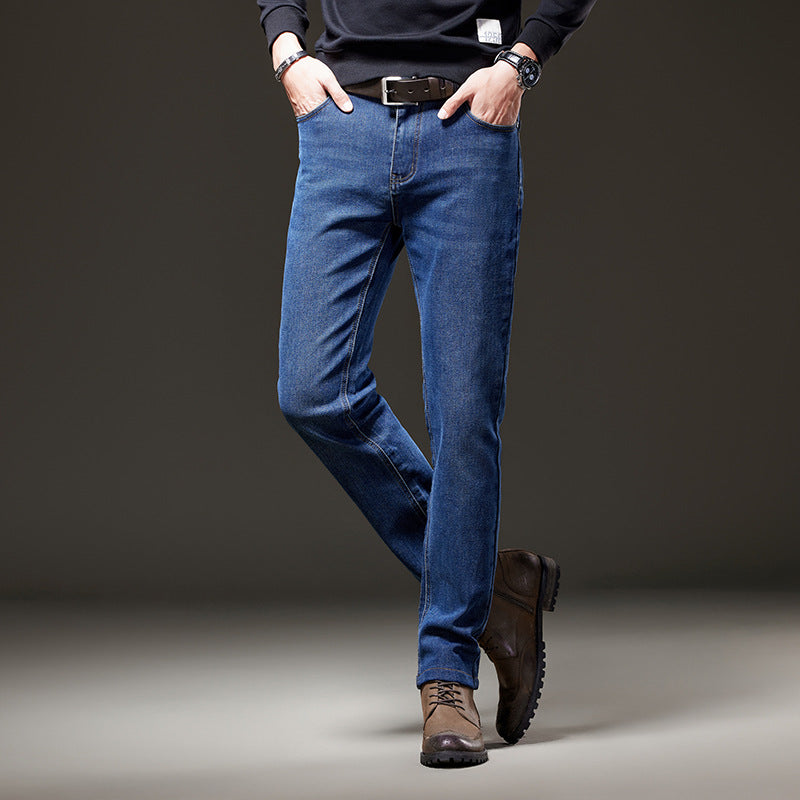 Men's jeans in a straight cut made of stretch denim with a classic five-pocket design Chichicherry