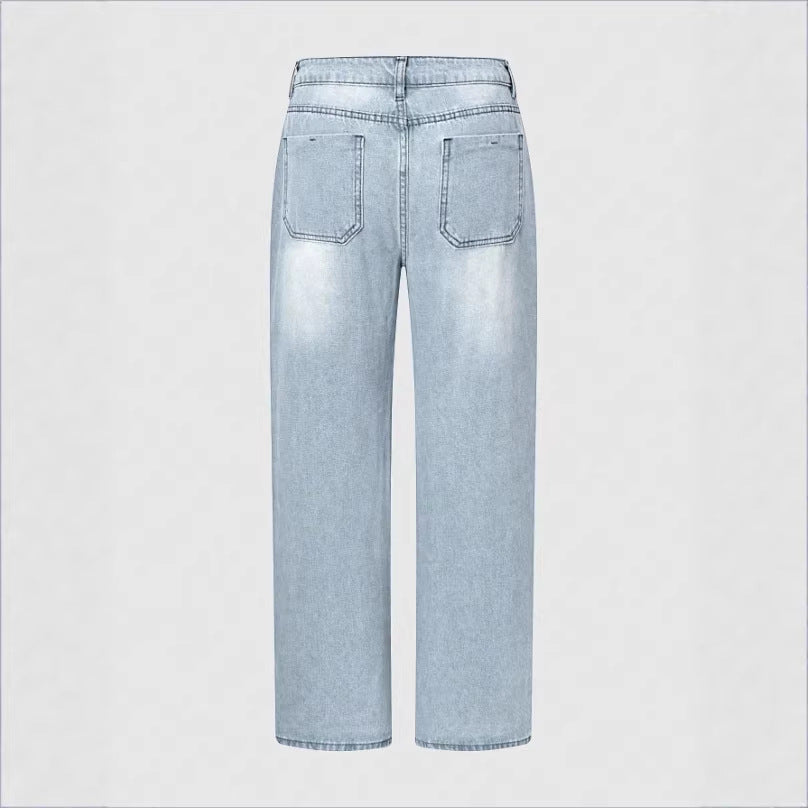 Women's wide high-waist jeans pants in palazzo style Chichicherry