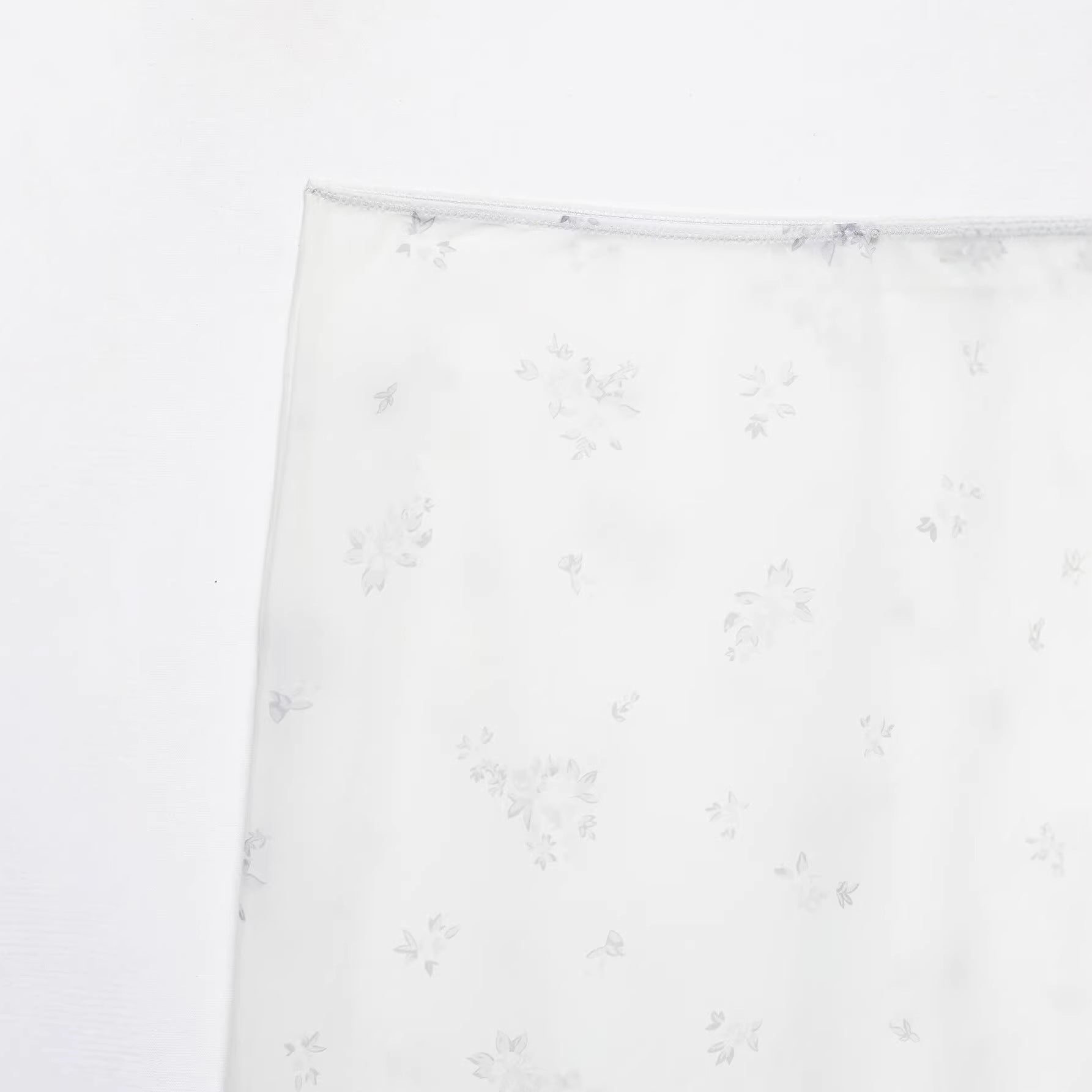 Women Long Slip with Floral Lace Trim and Fine Mesh Embroidery Chichicherry
