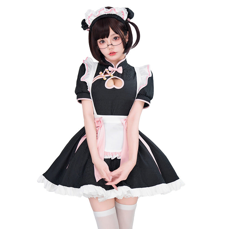 Women’s Maid Costume with Ruffle Details and Accessories Chichicherry