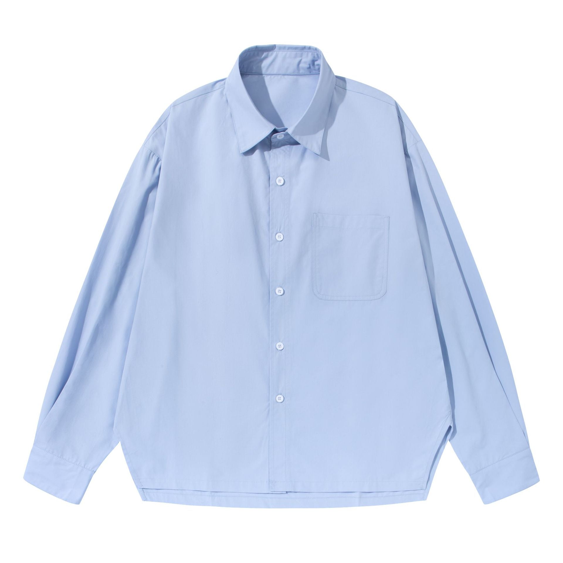 Women's Oversize Boxy Shirt Blouse made of lightweight cotton blend with chest pocket Chichicherry