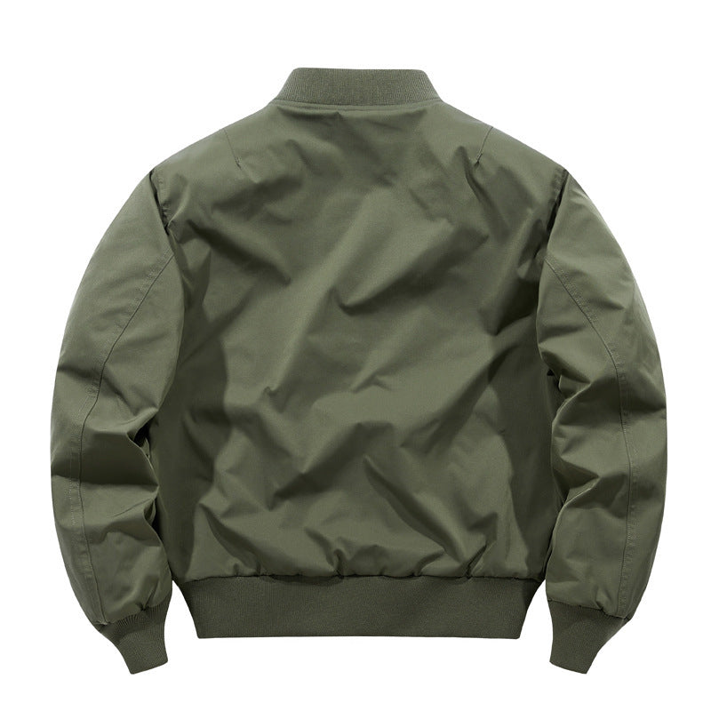 Men's Oversized Nylon Bomber Jacket with distinctive flap pockets and ribbed cuffs Chichicherry