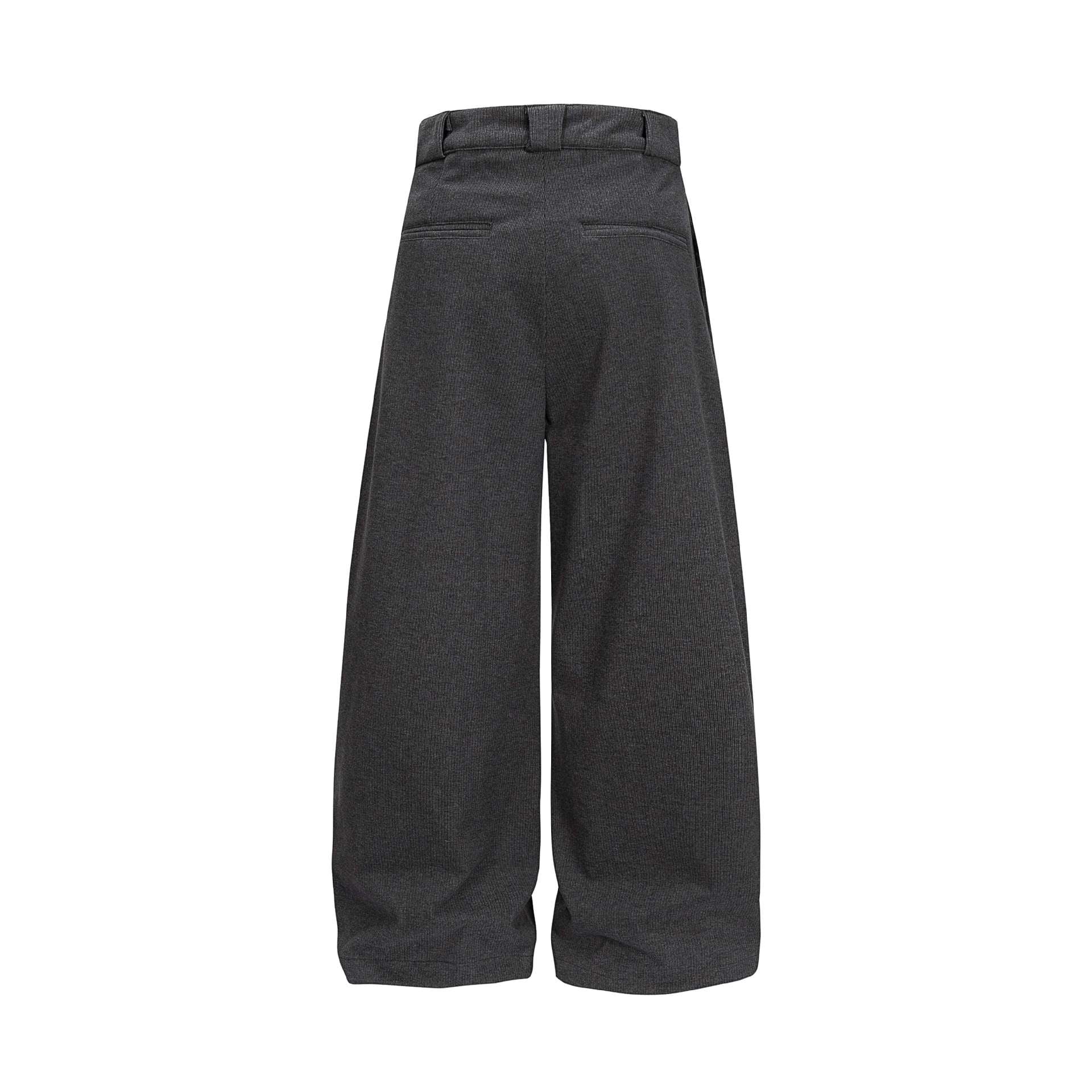 Women High-Waisted Culotte Pants with Wide Leg, Pleats and Button Closure Chichicherry