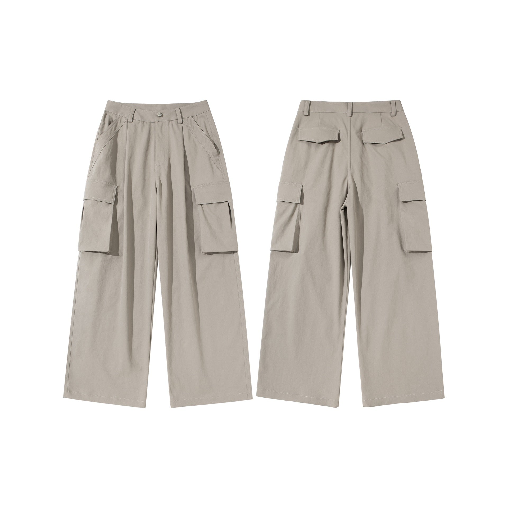 Women's Cropped Cargo Culotte with high waist and flap pockets