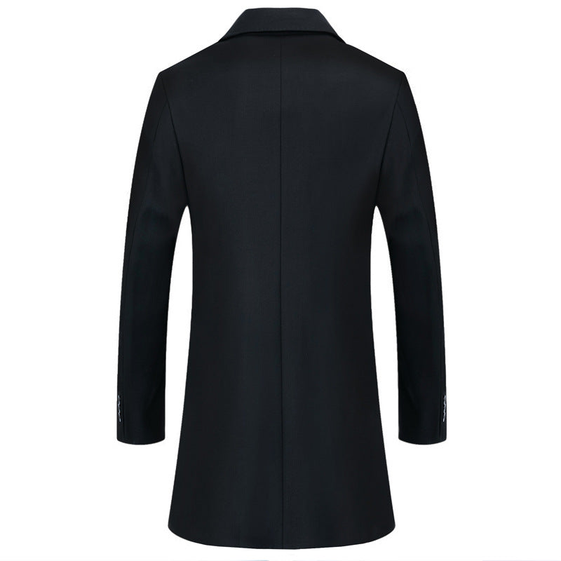 Men's Modern Business Coat with Light Thermal Lining and Straight Cut Chichicherry
