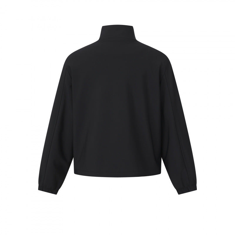 Unisex Lightweight technical short jacket with stand-up collar, concealed zipper and elastic cuffs Chichicherry