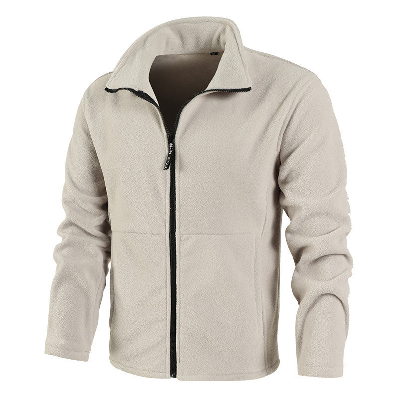 Men's thermal fleece jacket with high stand-up collar, full zip and technical microfleece quality Chichicherry