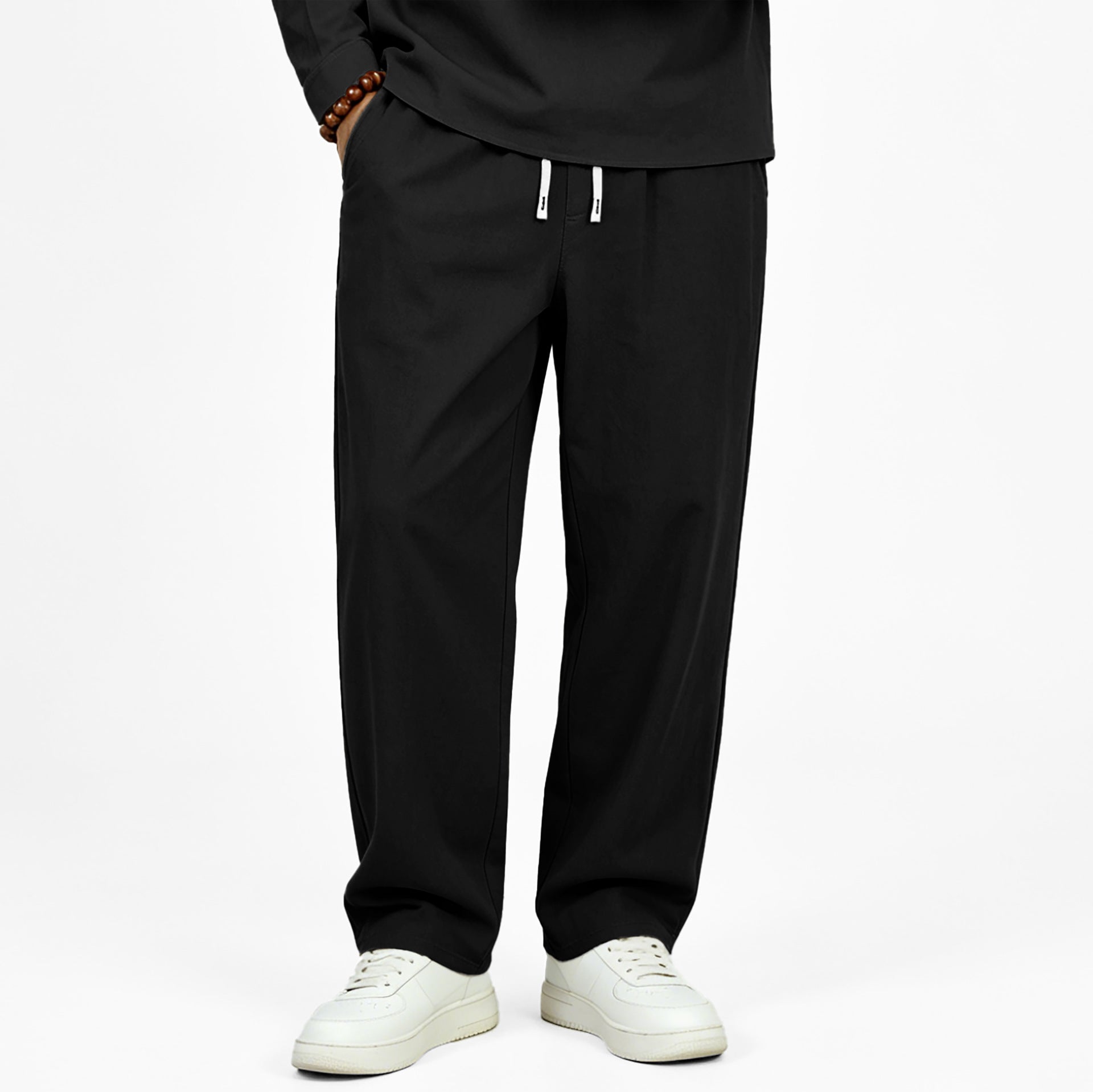 Men's Casual Jogging Pants with Drawstring and Straight Cut Chichicherry