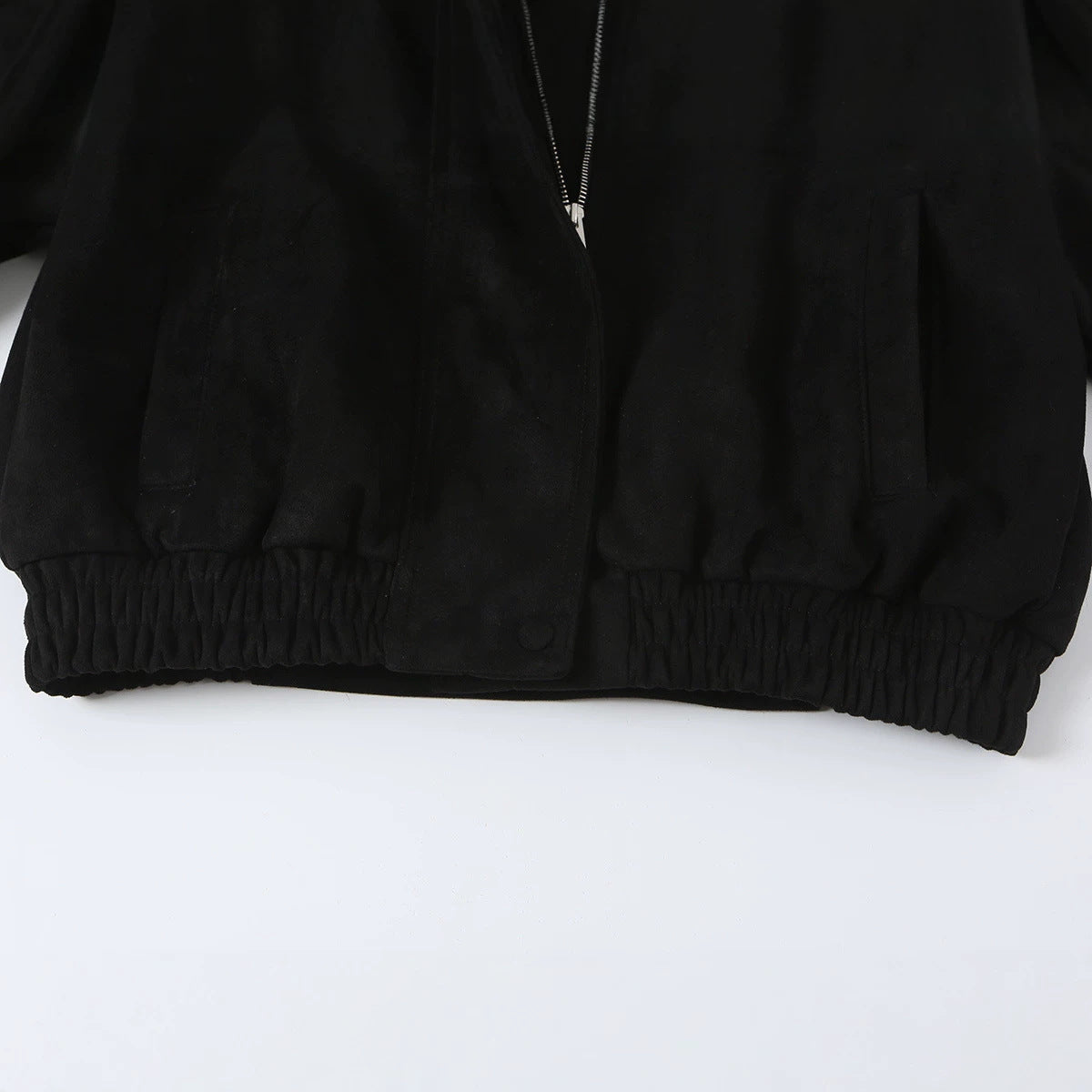 Women's Short Double-Breasted Peacoat with High Standing Collar and Shoulder Straps Chichicherry