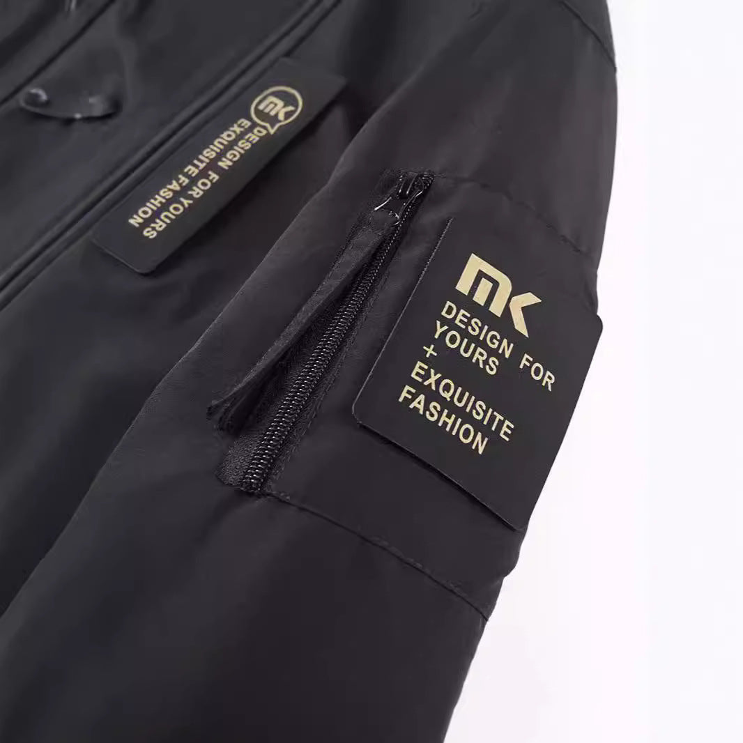Men's hooded field jacket with camouflage mesh lining and water-repellent utility outer layer Chichicherry
