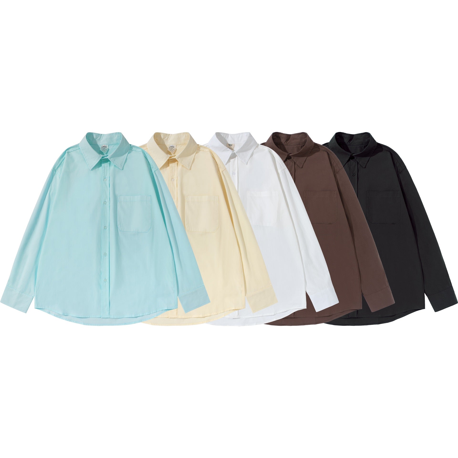 Unisex Boxy shirt with Kent collar, applied breast pocket and relaxed fit Chichicherry