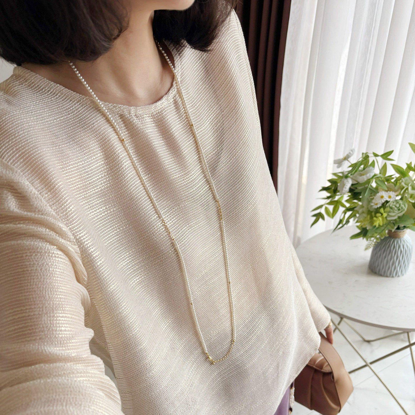 Women Elegant, airy long-sleeve blouse Drune
