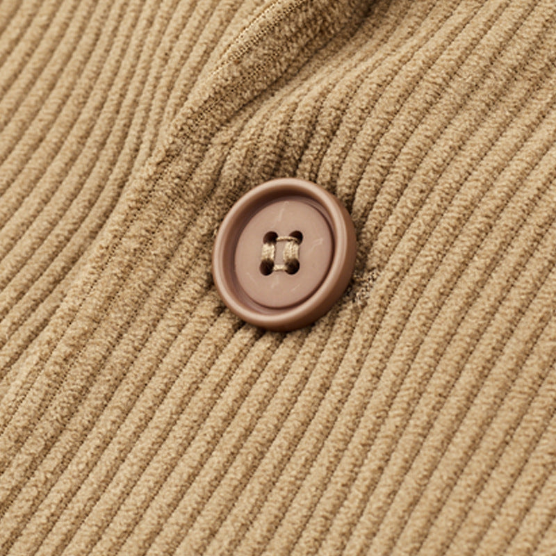 Men's cord jacket slim fit made of cotton blend with patch pockets Chichicherry