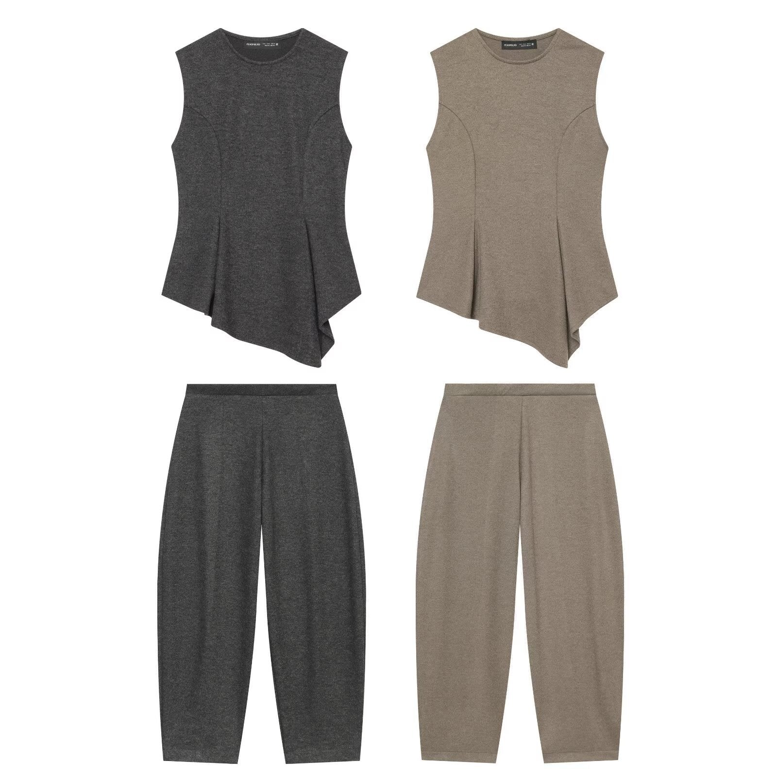 Women's high-waisted, tapered lounge pants with concealed waistband Chichicherry