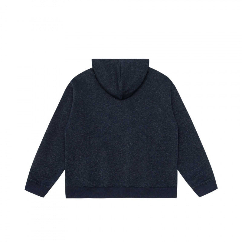 Unisex Hoodie Half-Zip Sweatshirt with Kangaroo Pocket and Ribbed Cuffs Chichicherry