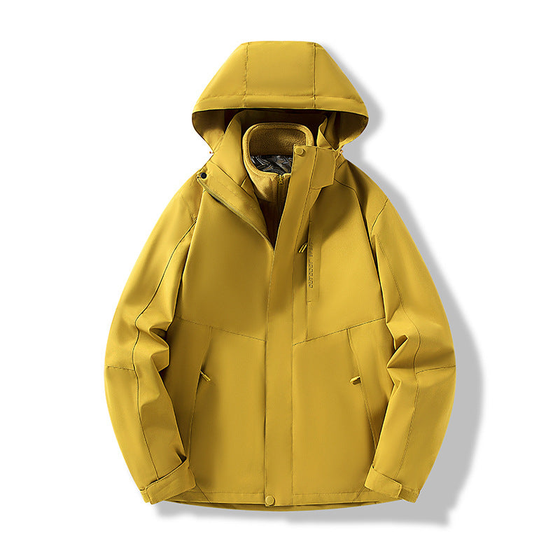 Men's Minimalistic City Outdoor Jacket with Welded Seams, Adjustable Hood and Thermo Lining Chichicherry