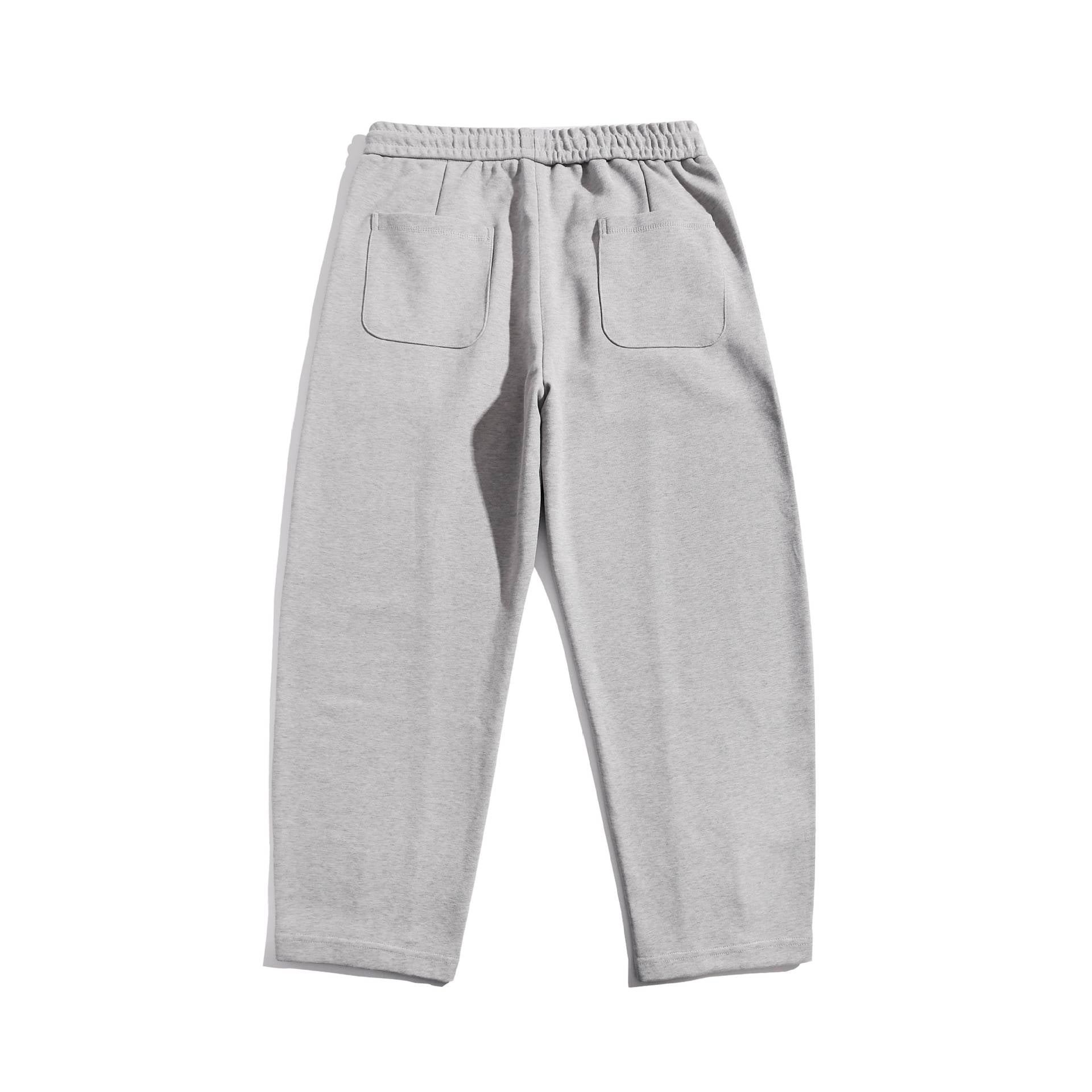 Women's cropped jogger pants with decorative seams, high elastic waistband and side pockets